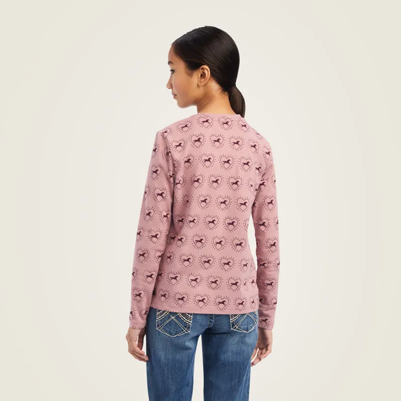 Ariat Youth So Love T-Shirt - Nostalgia Rose Half Drop Print-1